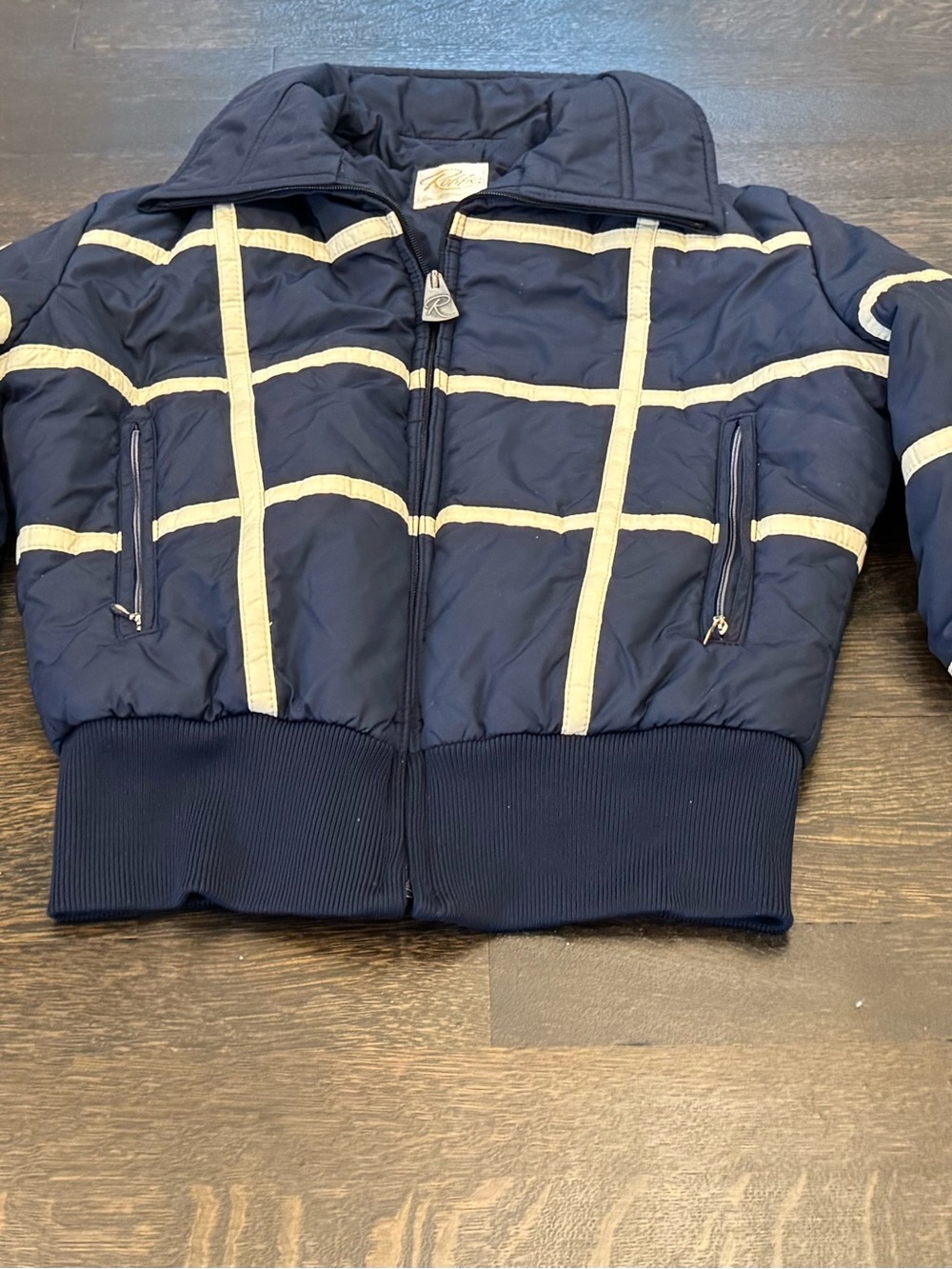 Vintage 70s Roffe Cropped Grid Puffer Ski Jacket – Made in USA